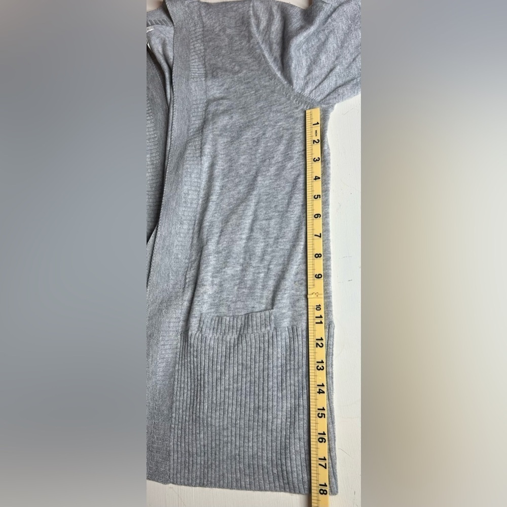 Banana Republic Gray Knit Open Cardigan Sweater Sz XL Eclectic Grandma Grandpa - Picture 14 of 15